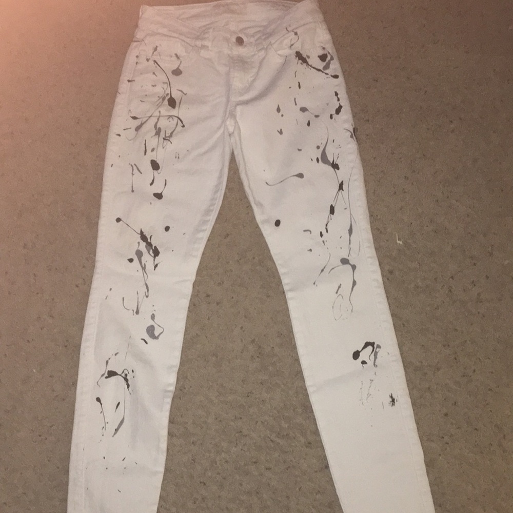 Guess Brittany Skinny jeans w/paint splatter 26 - Picture 1 of 5
